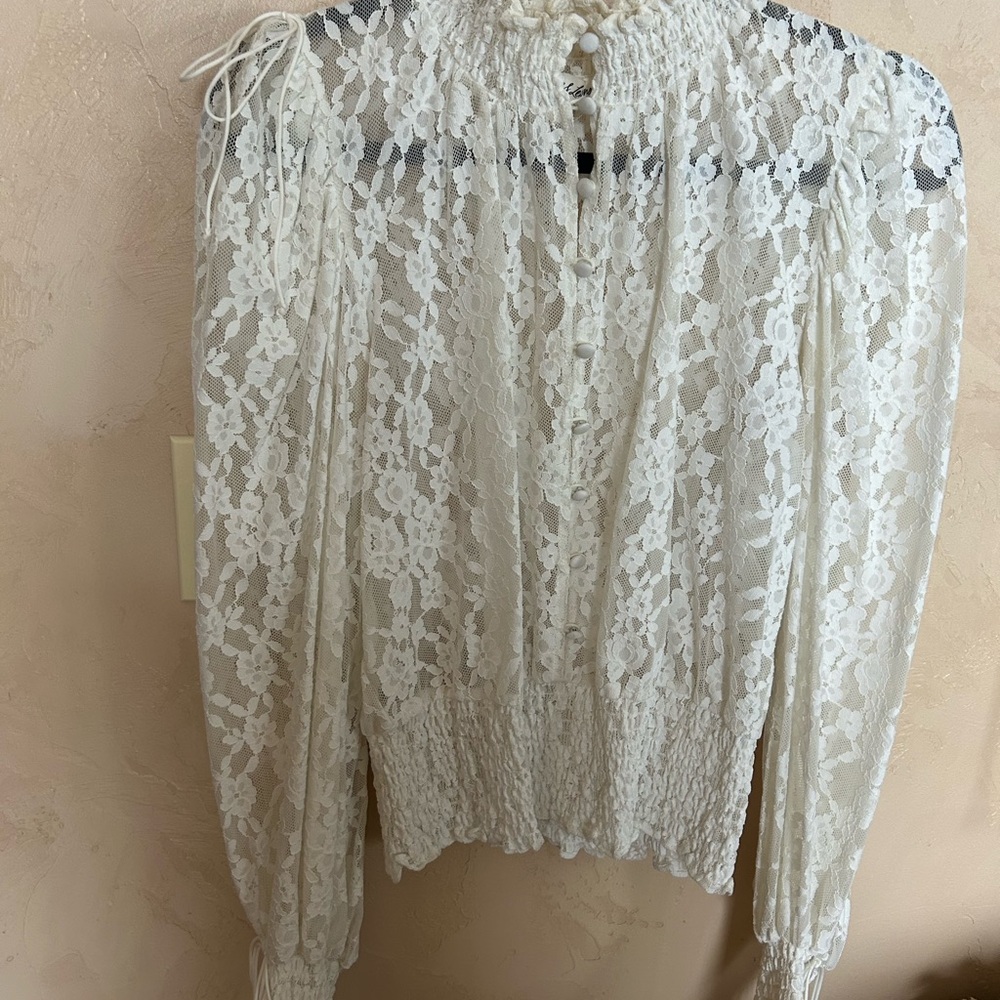 For Love And Lemons Cream Lace Blouse